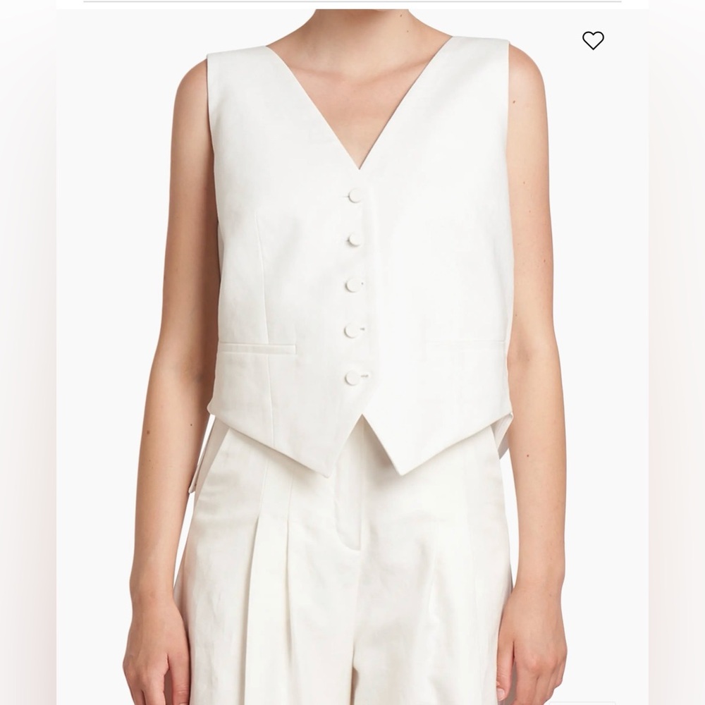 Nina Ricci Cotton & Linen-Blend Cowl-Back Vest
